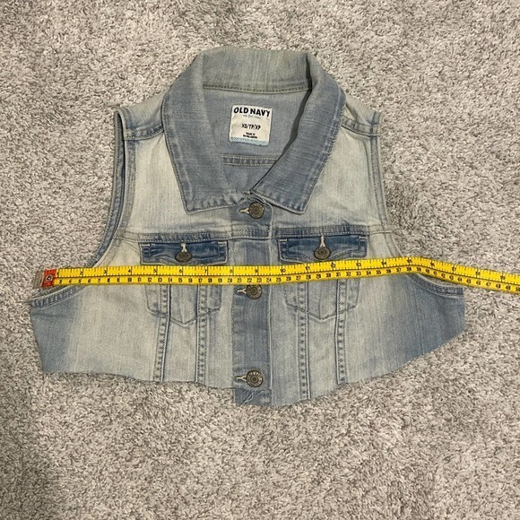 Old Navy Sleeveless Jean DIY Cropped Vest Size XS Light Blue Pre-owned - Picture 5 of 6